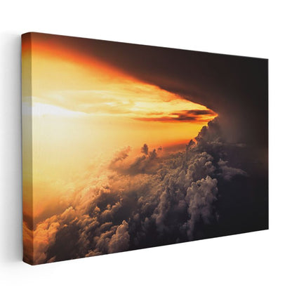Alev Gökyüzü - Dramatik Gün Batımı Kanvas Tablo