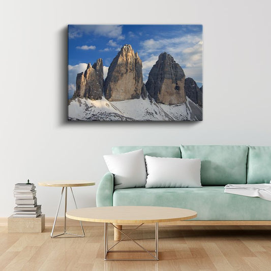 Üç Zirveler - Karlı Dağların Heybetli Duruşu Kanvas Tablo