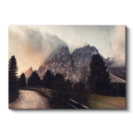 Sisli Dağlar - Orman Patikası Manzarası Kanvas Tablo