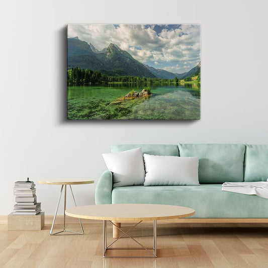 Zümrüt Göl - Kristal Berraklığında Dağ Gölü Kanvas Tablo
