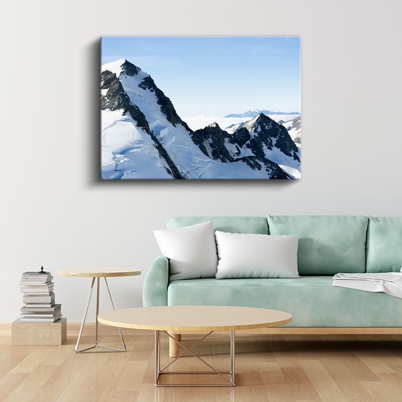 Alp Dağları - Karlı Zirvelerin Muhteşem Görüntüsü Kanvas Tablo