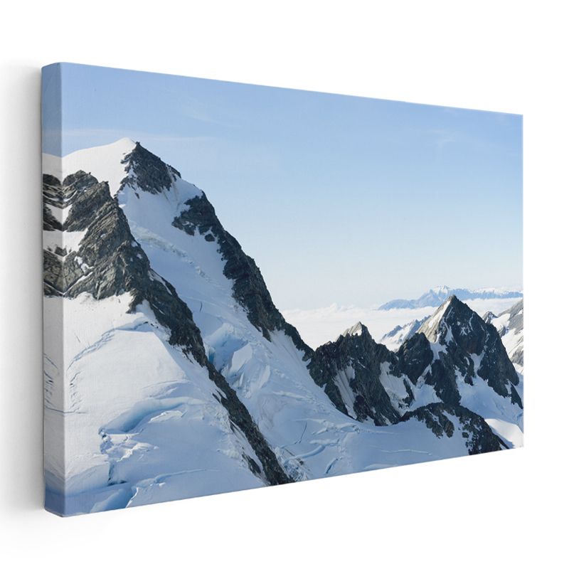 Alp Dağları - Karlı Zirvelerin Muhteşem Görüntüsü Kanvas Tablo