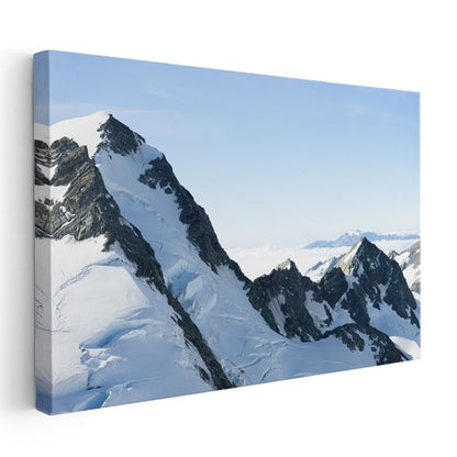 Alp Dağları - Karlı Zirvelerin Muhteşem Görüntüsü Kanvas Tablo