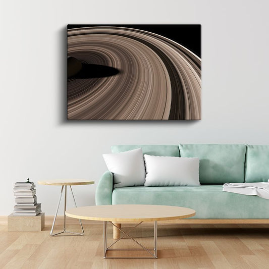 Satürn Halkaları - Kozmik Desen Manzarası Kanvas Tablo