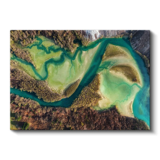 Zümrüt Nehir - Havadan Doğanın Sanat Eseri Kanvas Tablo