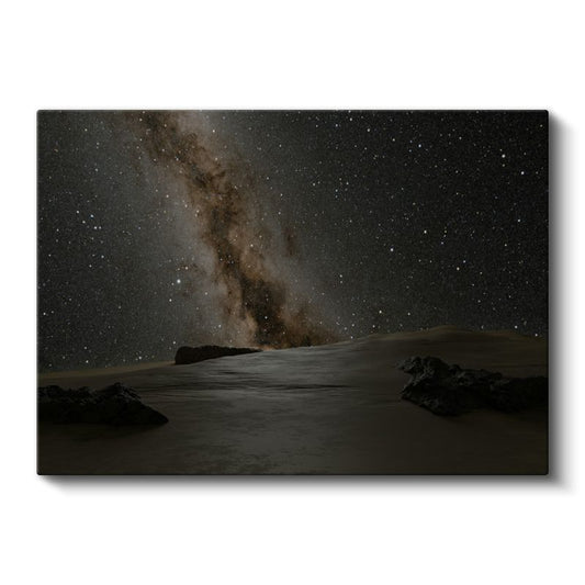 Samanyolu - Karanlık Gökyüzünde Parlayan Galaksi Kanvas Tablo