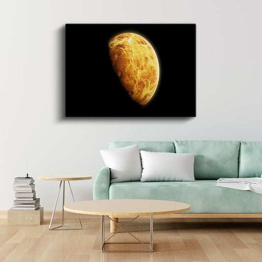 Venüs - Altın Parlaklığında Gezegen Kanvas Tablo
