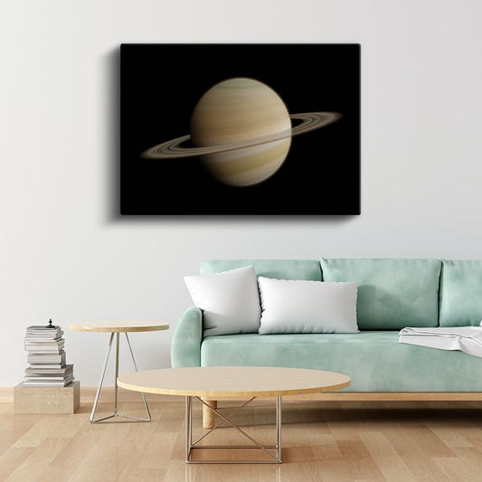 Satürn - Halkalı Gezegenin İhtişamlı Portresi Kanvas Tablo