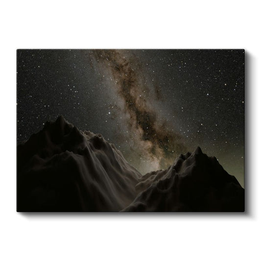 Samanyolu - Dağların Üzerinde Parlayan Galaksi Kanvas Tablo
