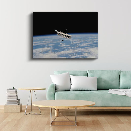 Uzay Teleskopu - Dünya Yörüngesinde Bilimsel Keşif Kanvas Tablo