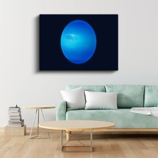 Sonsuzluğun Mavi Yıldızı - Uzayda Parlayan Neptün Kanvas Tablo