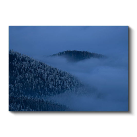 Sisli Dağlar - Karlı Çam Ormanları Arasında Huzur Kanvas Tablo