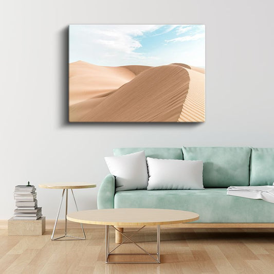 Çöl Kumulları - Altın Kumların Zarif Dalgaları Kanvas Tablo