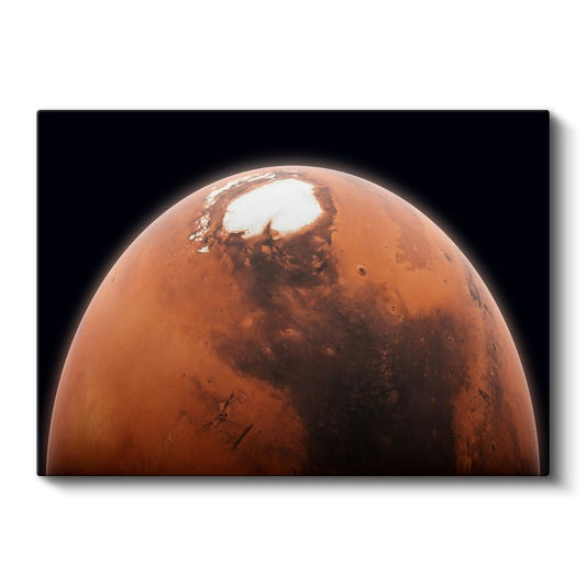 Mars Kutbu - Kızıl Gezegenin Buzlu Zirvesi Kanvas Tablo