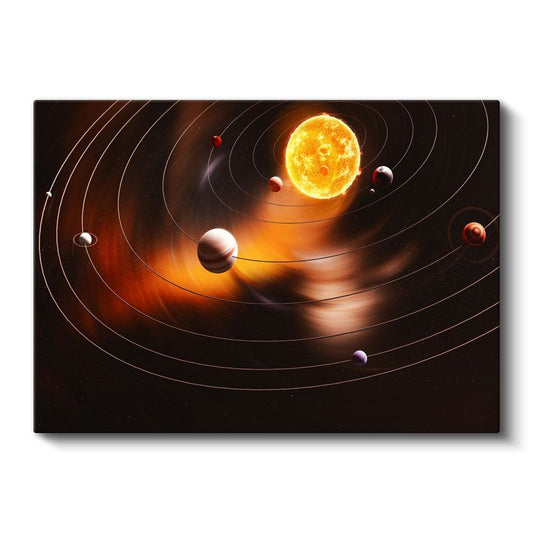 Güneş Sistemi - Gezegenlerin Kozmik Dansı Kanvas Tablo
