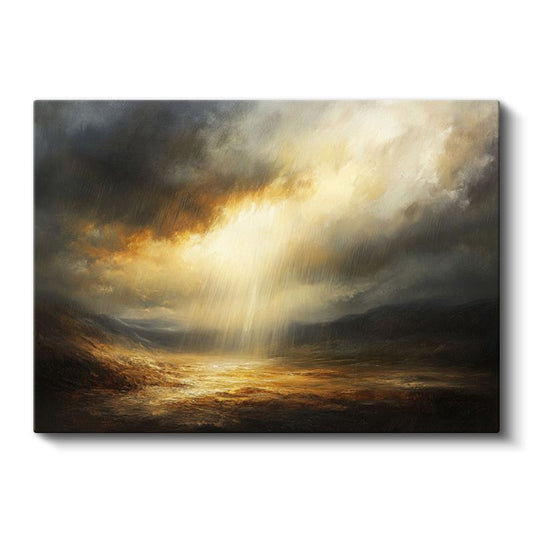 Altın Vadisi - Işık Huzmelerinin Dokunuşu Kanvas Tablo