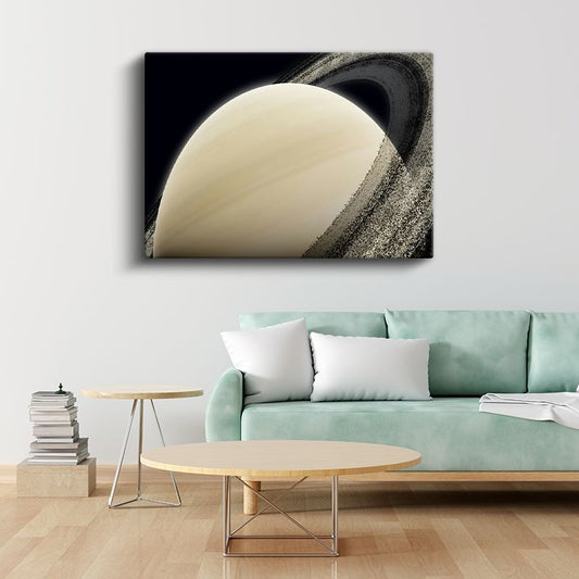 Göksel İhtişam - Satürn ve Eşsiz Halkaları Kanvas Tablo