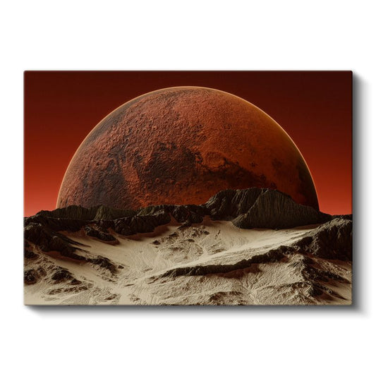 Mars Gezegeni - Kızıl Gezegenin Muhteşem Görünümü Kanvas Tablo