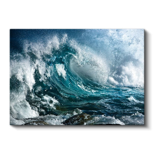 Dalgaların Dansı - Turkuaz Suyun Muhteşem Hareketi Kanvas Tablo