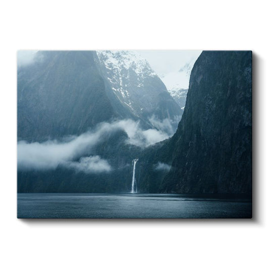 Dağ Şelalesi - Sisli Vadiler Arasında Kanvas Tablo