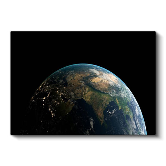 Mavi Gezegen - Uzaydan Görünen Dünya Kanvas Tablo