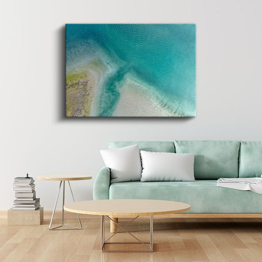 Turkuaz Koy - Kristal Berraklığında Sığ Sular Kanvas Tablo