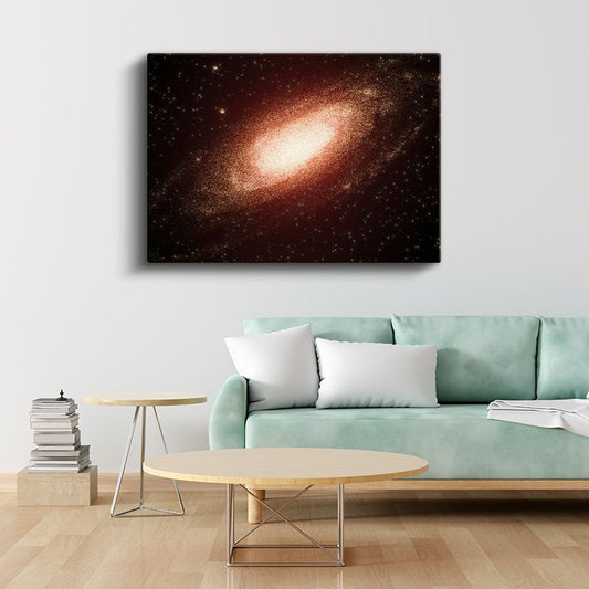 Galaksi - Kızıl Yıldız Bulutu Kanvas Tablo