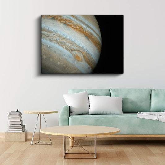 Jüpiter - Fırtınalı Atmosferi ile Gaz Devi Kanvas Tablo