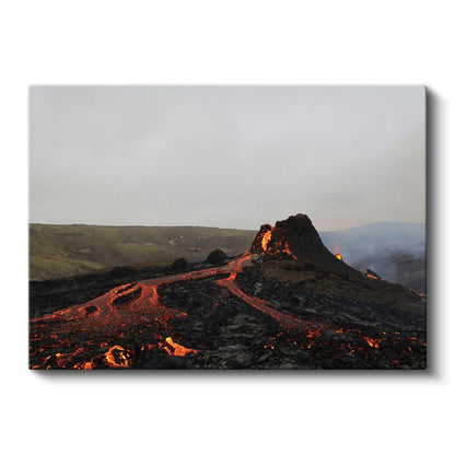 Yanardağ - Kızgın Lav Akışı Kanvas Tablo