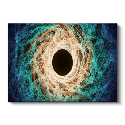Sonsuzluk Girdabı - Turkuaz Kozmik Enerji Dalgaları Kanvas Tablo