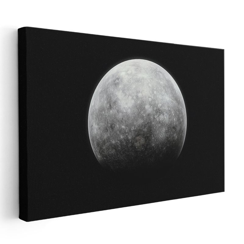 Dolunay - Gizemli Ay Yüzeyi Detayları Kanvas Tablo