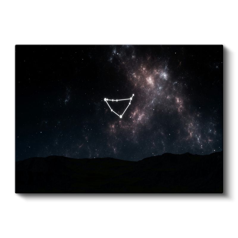 Yıldız Haritası - Karanlıkta Takımyıldızları Kanvas Tablo
