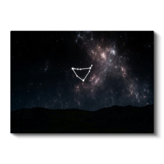 Yıldız Haritası - Karanlıkta Takımyıldızları Kanvas Tablo
