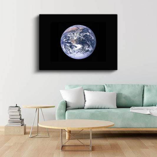 Mavi Gezegen - Dünya'nın Uzaydan Görünümü Kanvas Tablo