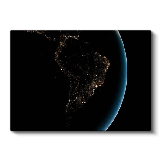 Gece Işıkları - Güney Amerika Manzarası Kanvas Tablo