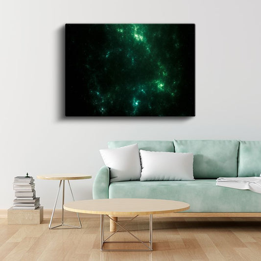 Yeşil Nebula - Uzay Derinlikleri Kanvas Tablo