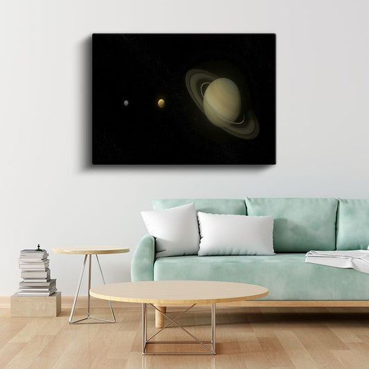 Satürn - Güneş Sisteminin Halkalı Gezegeni Kanvas Tablo