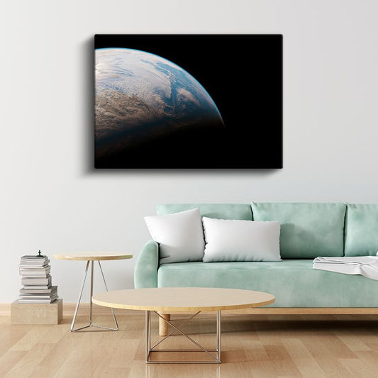 Mavi Gezegen - Uzaydan Dünya'nın Büyüleyici Görüntüsü Kanvas Tablo