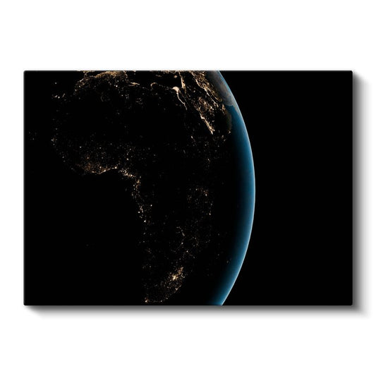 Dünya Gecesi - Afrika Kıtasının Işıkları Kanvas Tablo