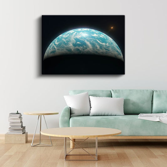 Mavi Dünya - Okyanus Gezegeni Kanvas Tablo