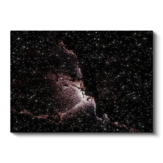 Kozmik Nebula - Yıldızlar Arasında Parıldayan Mor Işıltı Kanvas Tablo
