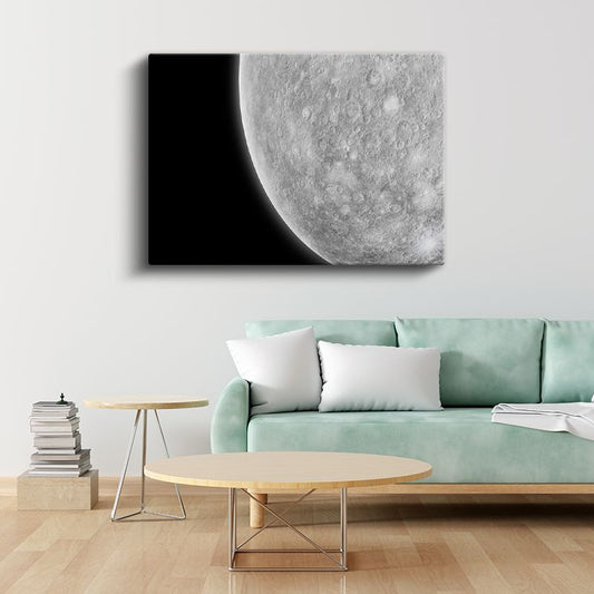 Ay'ın Yüzeyi - Kraterlerle Dolu Gizemli Dünya Kanvas Tablo