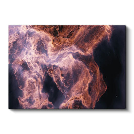 Kozmik Nebula - Mor ve Turuncu Tonlarında Uzay Bulutu Kanvas Tablo