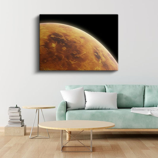 Mars Gezegeni - Kızıl Gezegenin Detaylı Yüzeyi Kanvas Tablo