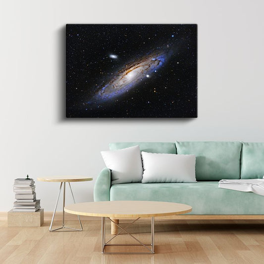 Andromeda Galaksisi - Yıldızlarla Dolu Spiral Galaksi Kanvas Tablo