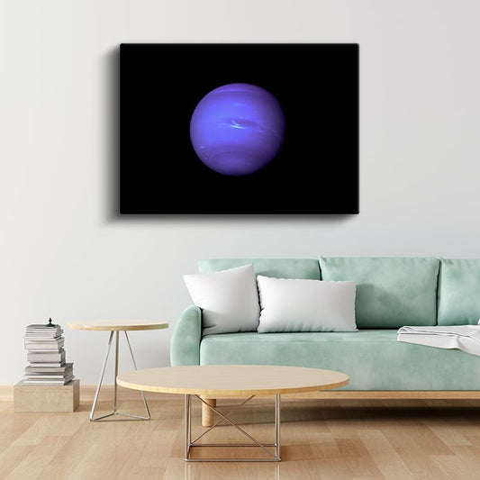 Neptün Gezegeni - Derin Mavi Renkte Buz Devi Kanvas Tablo