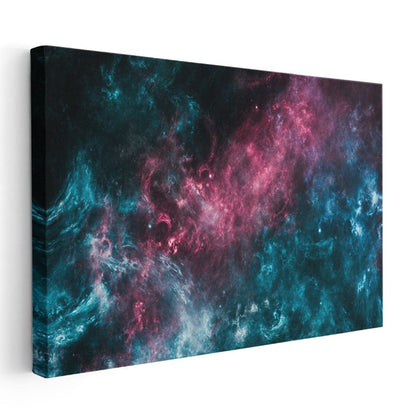 Kozmik Nebula - Pembe ve Mavi Tonlarında Uzay Bulutu Kanvas Tablo