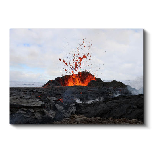 Volkan Patlaması - Ateş Püsküren Doğa Harikası Kanvas Tablo