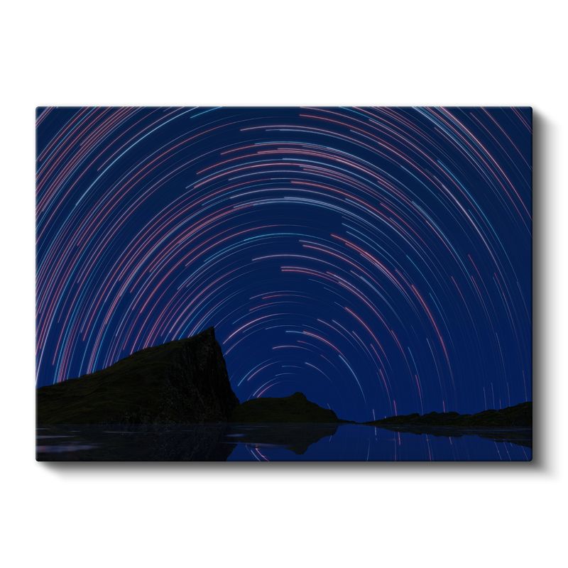 Yıldız İzleri - Gece Gökyüzünün Büyüleyici Dansı Kanvas Tablo