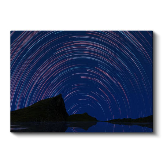 Yıldız İzleri - Gece Gökyüzünün Büyüleyici Dansı Kanvas Tablo